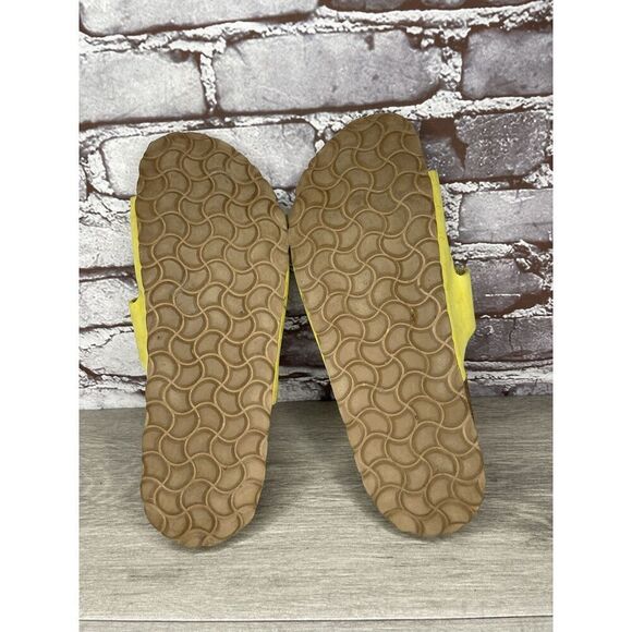 Sanosan Yellow Leather Arizona Slides Casual Cork Sandals Women Sz 40EU/9.5M US - Picture 7 of 16